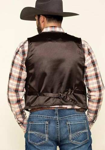 Men's Suede Vest for Men Western Style V-Neck Waistcoat for Wedding Party4