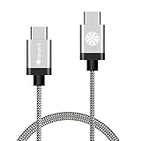 USB C, iOrange-E USB C to C 6.6ft (2M) Braided Cable for Nexus 5X, Nexus 6P, LG G5, Chromebook Pixel, OnePlus 2, Lumia 950, Lumia 950XL, ZUK Z1 and Other Type C Devices, Silver