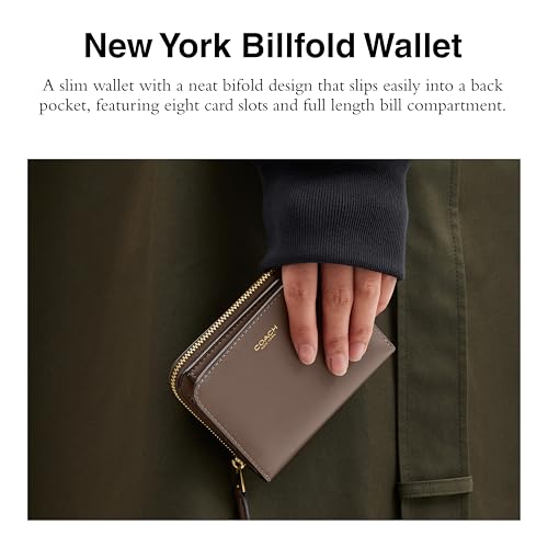 Coach Women's Billfold Wallet Bi-Fold, B4/Dark Stone2