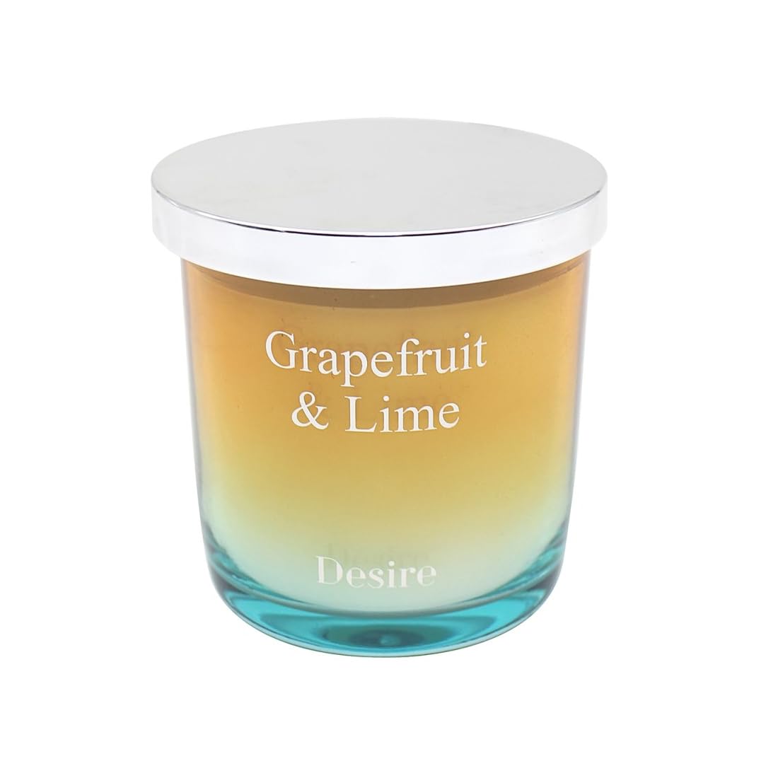 Lesser & Pavey Grapefruit & Lime Boutique Scented Candle in Ombre Glass Jar - 36 Hour Burn Time - Stylish Home Decor Hand Poured Candle