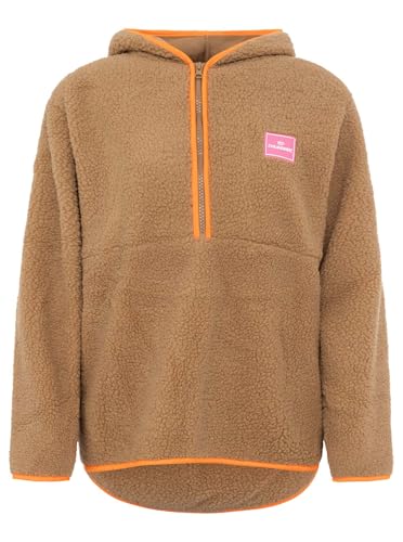 Zwillingsherz Damen Teddypulli Zip-Up Kuscheliger Fleece Pullover mit Reißverschluss Warm & Weich Uni