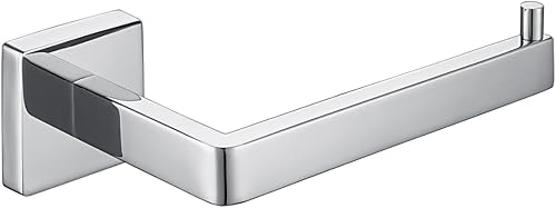 JQK Soporte de papel higiénico cromado, 5 pulgadas, acero inoxidable 304 de grosor de 0.031 in, dispensador de papel de seda para baño, soporte de