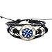 ZUWEI WU ARC Heart Reactor Iron Man Tony Stark Pulsera de Cuero (Plata)