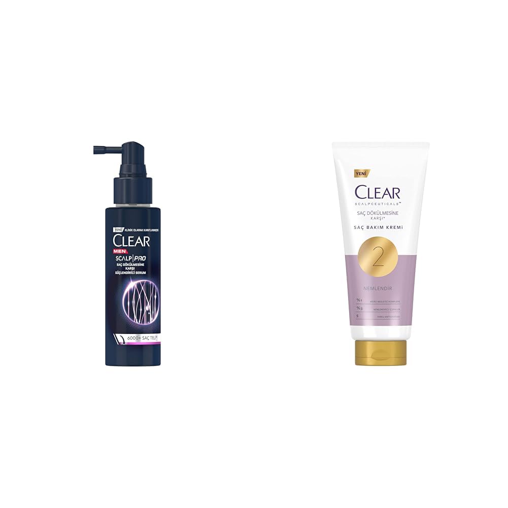 Clear Men Scalp Pro Saç Dökülmesine Karşı Güçlendirici Serum 70 ml(1) Clear Scalpceuticals Saç Bakım Kremi Saç Dökülmesine Karşı 170 ml(1)