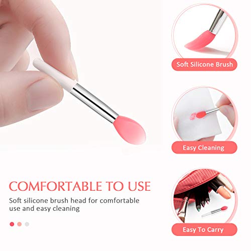 Lurrose 6pcs Silicone Lip Brushes Small Makeup Brushes Applicator for Lip Mask Oil