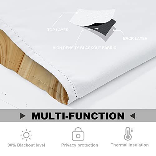 Batmerry Marble Brown Kitchen Valances Half Window Curtain, Marble Ink Brown Pattern Texture Abstract Can Kitchen Valances For Bedroom Heat Insulated For Decor Reducing The Light 52X18 Inch #TOP2