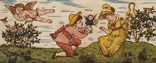 Tableau Toile la rose est rouge de Walter Crane 60x90cm