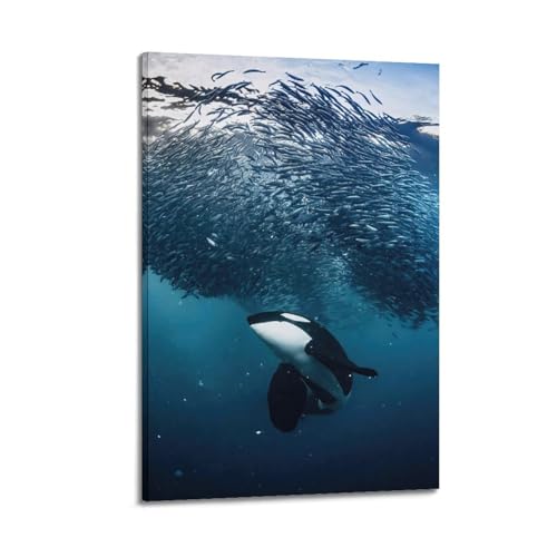 Art mural orques haut de gamme tableau de salon sur toile 60x90