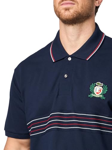 Lacoste Men's Classic Fit Made in France Striped Polo3