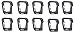 XTACER Tactical Multipurpose D Ring Locking Hanging Hook Link Snap Keychain for Molle Webbing, Black, 10 Piece