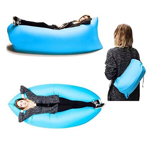 Sofá Inflável de Ar Portátil para Praias Piscinas e Camping Azul