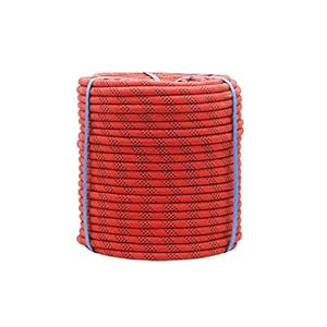 Touw Rood 10mm/12mm/14mm Klimtouw, Scheurvast Veiligheidstouw, Dubbele Karabijnhaak, Hoge Temperatuurbestendigheid…