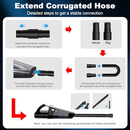 DRECELL VC008C Corded 12V Car Vacuum, 7000 Pa — view 7