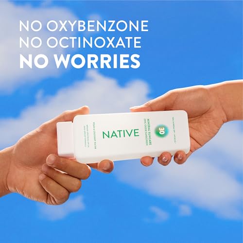 Native Mineral Sunscreen Lotion SPF 30, Pear & Coconut Water Scent, with 100% Mineral Zinc Oxide for Face & Body, Hawaii Compliant, Vegan, No White Cast - 7 oz - Image 4