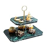 Fügen Sie einen Hauch von Michelin Qualität auf Ihren Tisch hinzu mit dieser Servierplatte aus solidem Marmor, mit glänzenden, metallischen Tragegriffen