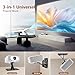 3-in-1 Projector Stand Table, Desk, Wall and Ceiling Mount with 1/4-Inch Screw, Foldable, Easy Setup, Compact Portable, Height Adjustable and Compatible with Most Projectors for Home,Outdoor,Office