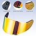 VCOROS Motorcycle Helmet Visor Replacement Helmet Shield for TORC T15 T15B (Chrome Golden)