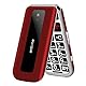 artfone F20 Seniorenhandy Klapphandy Ohne Vertrag丨2G GSM Handy für Senioren丨Dual SIM Großtasten Mobiltelefon丨2,4 Zoll Farbdisplay丨SOS Notruftaste丨FM Radio丨Zeitansagefunktion丨1300mAh Akku - Rot