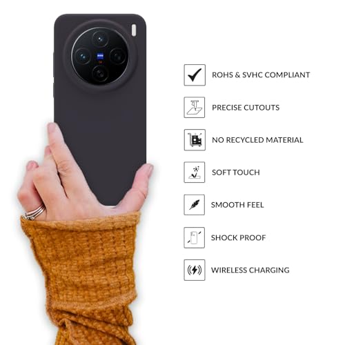 Image of SPRIG Compatible with Vivo X200 5G Premium SilkTone Back Cover Drop Tested Shock Proof Mobile Case for Men, Women, Boys and Girls with Camera Protection (Charcoal Grey)