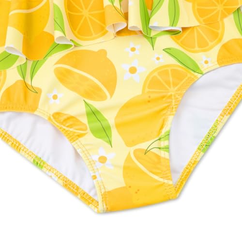 Image of Girls One Piece Swimsuits Cute Ruffles Swimming Bathing Suit with Adjustable Straps Beach Pool Kids Swimwear 3T-12