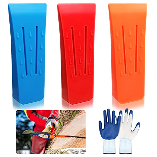 Coins D'Abattage D'Arbres, 3 Pièces Cales d'abattage en Plastique 6 Pouces Coin d'Abattage Forestier, Cales D'abattage pour Tronçonneuse, Couper L'arbre, Guider la Stabilisation de la Chute de L'arbre