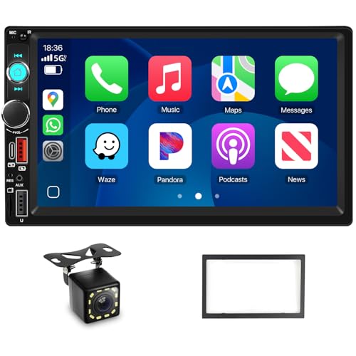 Radio de coche 2 DIN con pantalla táctil 7 pulgadas miniatura 1