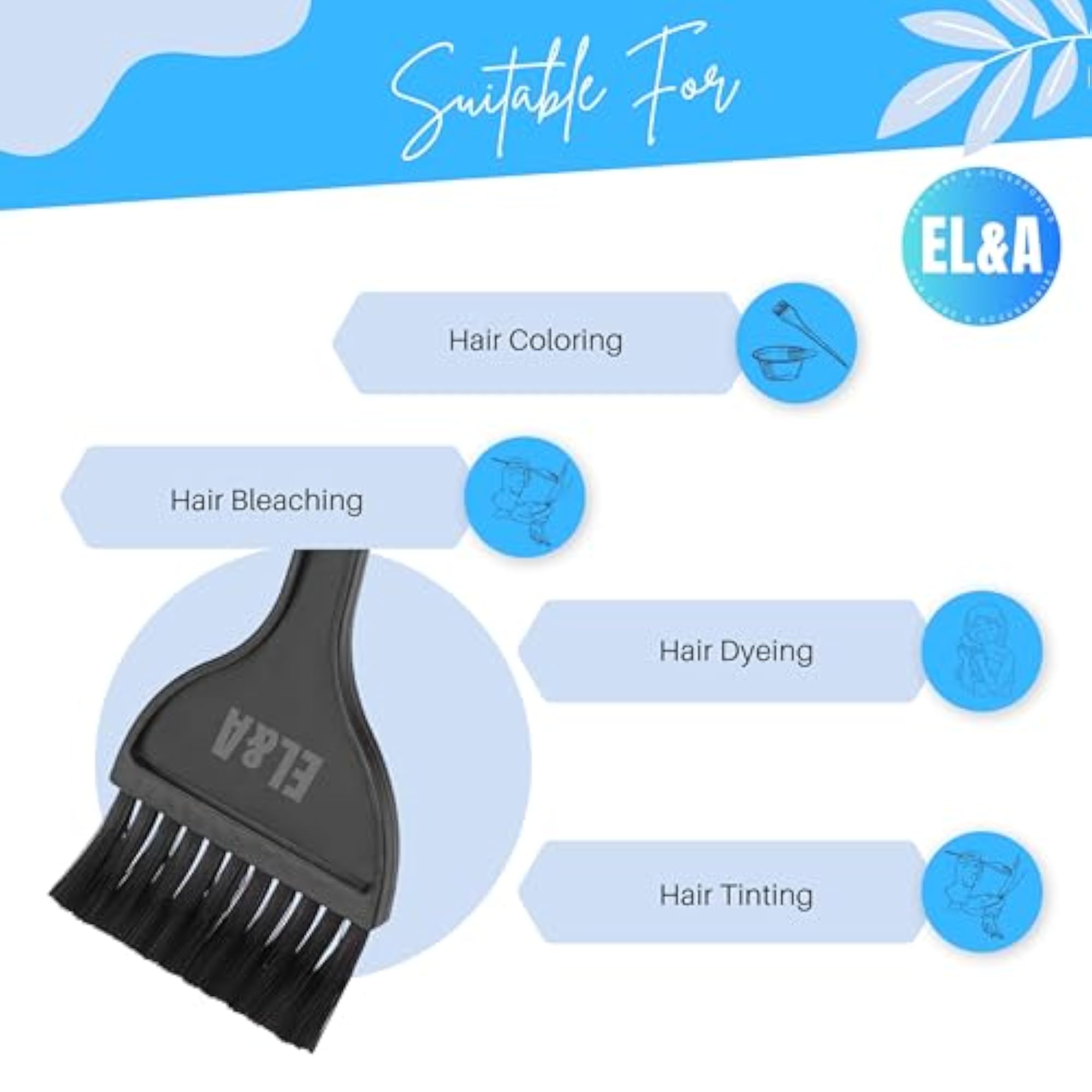 Hair Color Dye Brush and Bowl Set for Easy Mixing