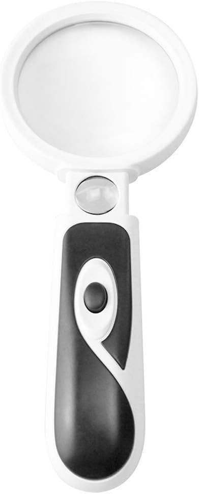 4X/ 20X Magnifying Glass with Light,Handheld Magnifier, Page Reader,Jewelers Loupe, for Pocket Map, Book, Travel