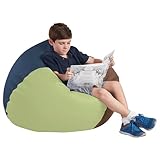 Factory Direct Partners 10478-ET SoftScape Classic 35' Junior Bean Bag Chair, Furniture for Kids, Libraries or Home - Earthtone