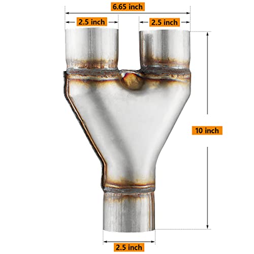 A-KARCK 2.5-Inch Stainless Steel Exhaust Y Pipe Review - Image 3