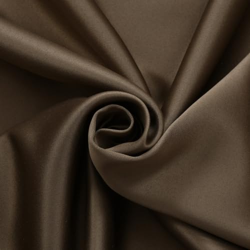 Image of KALIYO Coffee Blackout Pinch Pleat Curtains for Living Room & Bedroom | Room Darkening Curtains | Pinch Pleat Header| Noise Reducing | 11 FT | Pack of 2