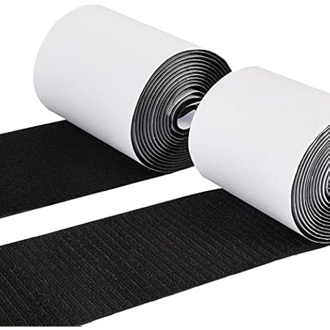 COCOBOO 4 Inch x 9 Feet Hook and Loop Tape for Couch Cushions, Strips with Adhesive, Nylon Self Adhesive Heavy Duty Strips for Home Office School Car and Crafting Organization Cover