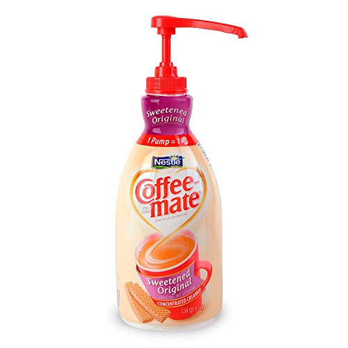 Coffee-mate 13799 Liquid Coffee Creamer, Sweetened Original, 1500mL Pump Dispenser