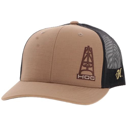 Image of HOOEY Oil Gear (HOG) Trucker Hat for Men - Adjustable Snapback Mesh Baseball Cap - Western Work & Casual Wear Breathable Mesh