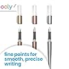 Ooly Modern Script Set - 3 Black Ink Fountain Pens with a 60 Page Journal, Pens are in Metallic Gold, Rose Gold and Silver, Refillable Cartridges, School Supplies #1