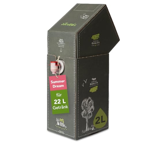 JuiceBox Sirup Original Summerdream Getränkesirup zum Mischen mit Wasser 2 L ergibt 22 L fruchtiges Getränk Vegan & Fruchtig lecker