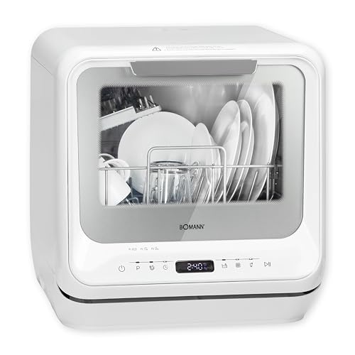 Bomann TSG 757010 Mini lavavajillas con o sin conexión de agua 5 programas Depósito de agua de 5L...