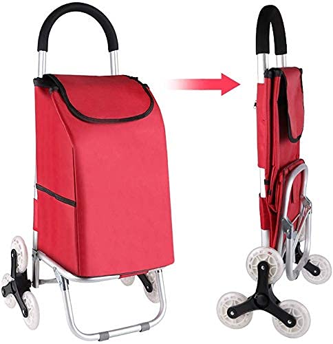 AYCDL Trolley-Wagen, Multifunktions-Einkaufswagen, Küchenaufbewahrungswagen, Aluminiumlegierung, Wasserdichtes Oxford-Tuch, Aluminiumlegierung, Faltbarer Wagen, Supe,Brown – Bild 5