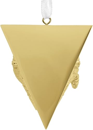 Miniatura 3 de Hallmark Adornos Premium Star Wars Millenium Falcon, adorno de Navidad de metal, Navidad 2021 - Dorado/Negro