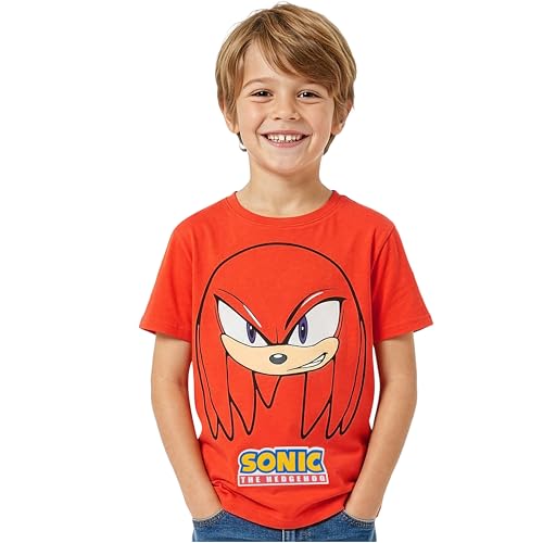 Get Trend Sonic The Hedgehog T-Shirt Garcon 5 à 12 Ans, Ras du Cou et Manches Courtes Coton T...