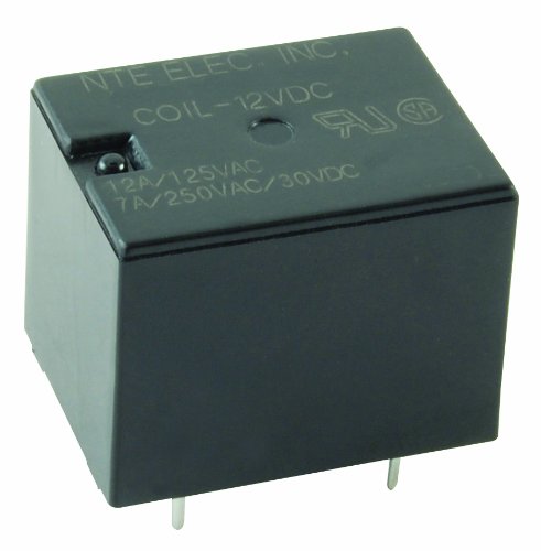 NTE Electronics R46-5D12-24 Serie R46 Relé de montaje en CC de uso general, arreglo de contacto SPDT, 12 amperios, 24 VCC