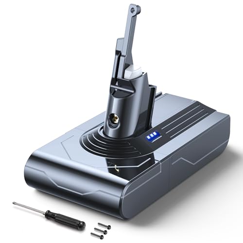 Lestele 6000mAh Bateria para Dyson V8, Batería Compatible con Dyson V8 SV10 Absolute Animal Plus Motorhead Fluffy Original Aspiradora