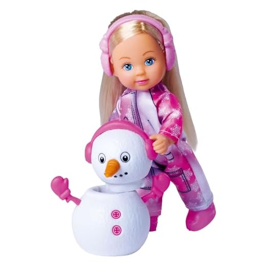 Steffi Love - Evi Love Neige - Mini Poupée 12cm - Tenue de Ski - Bonhomme de Neige - Dès 3 Ans - 105733646