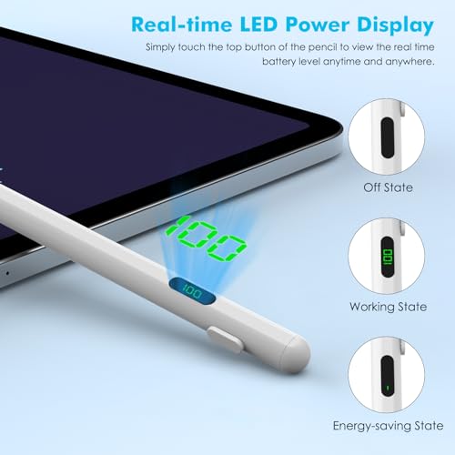 MoKo-Stylus-Pen-for-iPad-2018-2024-USB-C-Pencil-with-LED-Power-Display-for-iPad-Pro-1311-M4-2024-iPad-Pro-12911-iPad-Air-1311-M2-20246543-iPad-Mini-65-iPad-109876-White