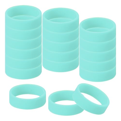 uxcell 30 petits élastiques silicone 0.8 x 0.28", bagues luminescentes vert