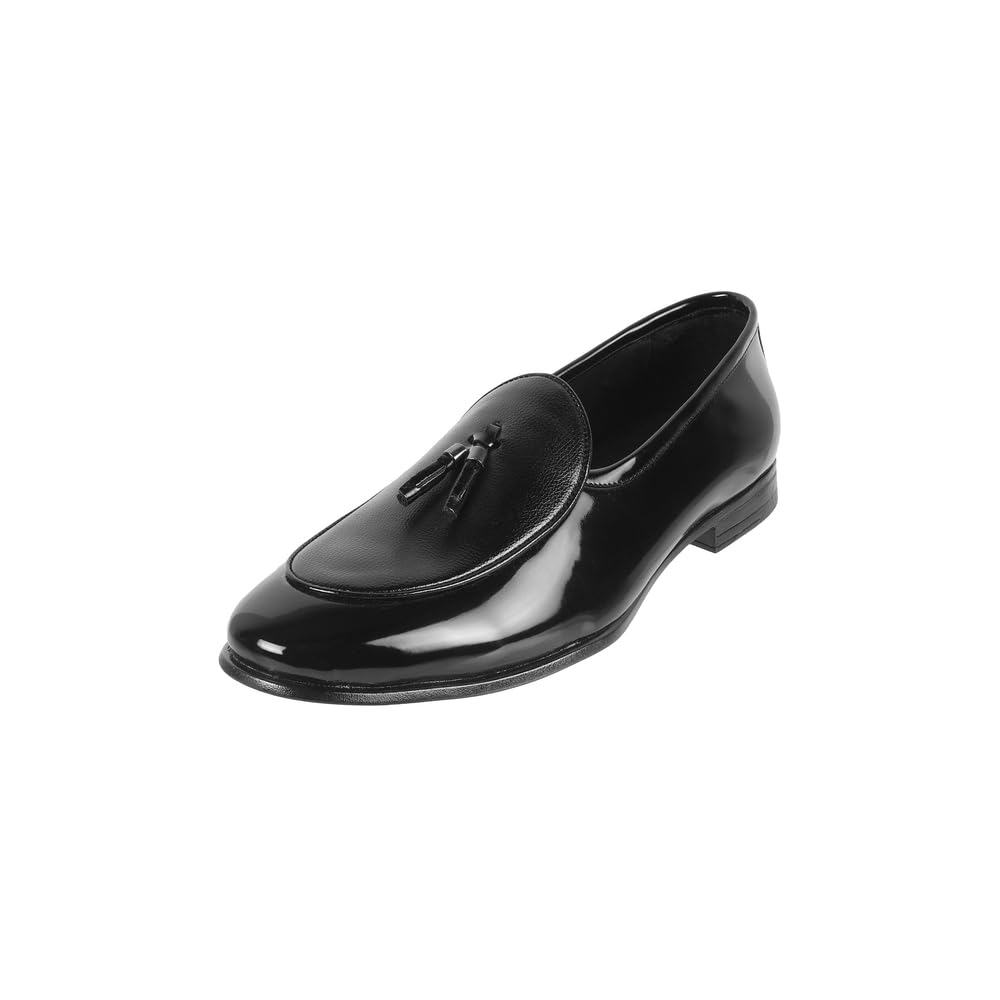 metro Men Leather Formal Slip-On Loafer Shoes-picture-19