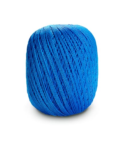 Image of CIRCULO Anne Yarn for Crocheting & Knitting, 100% Mercerized Brazilian Virgin Cotton, Soft Fingering Weight, 547 Yds, 5.19 Oz - Color 2314 Royal