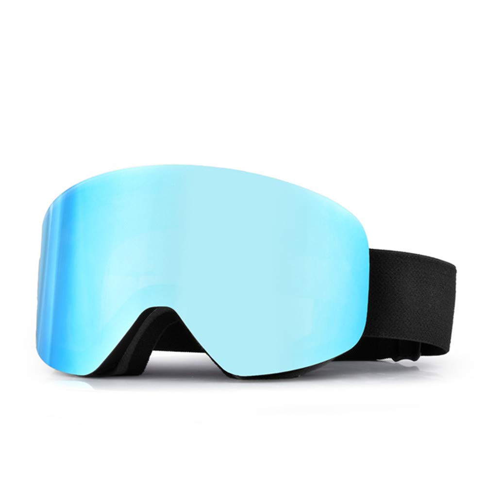 Ski Snowboard Lunettes Anti-buée, lentille magnétique Double Couche pour faciliter Le Remplacement, avec la myopie et de Ventilation, adapté pour Les skieurs de Descente de Ski,Iceblue