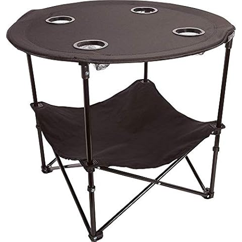 ATSENA Camping Table Portable Camping Side Table for Outdoor Picnic, Beach, Games, Camp, & Patio Tables Folding with Carry Case for Travel & Storage, Black, One Size (ts cam) Cover