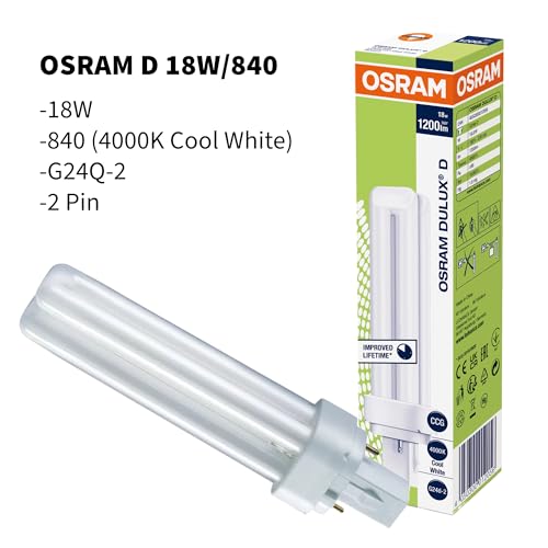 Osram DD18840 Dulux Halogen Bulb, Glass, Cool White, G24d-2, 18 W – Bild 3
